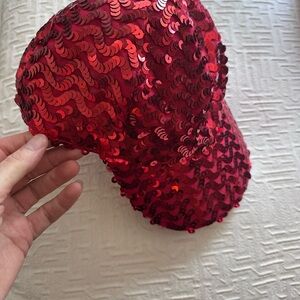Red Sequin Cap